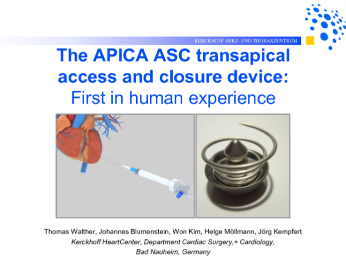 The Apica Left Ventricular Apical Access and Closure System: First-in-Human Use Experiences During TAVR