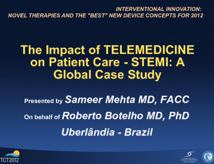 Featured Lecture: Impact of Telemedicine on Patient Care: STEMI: A Global Case Study