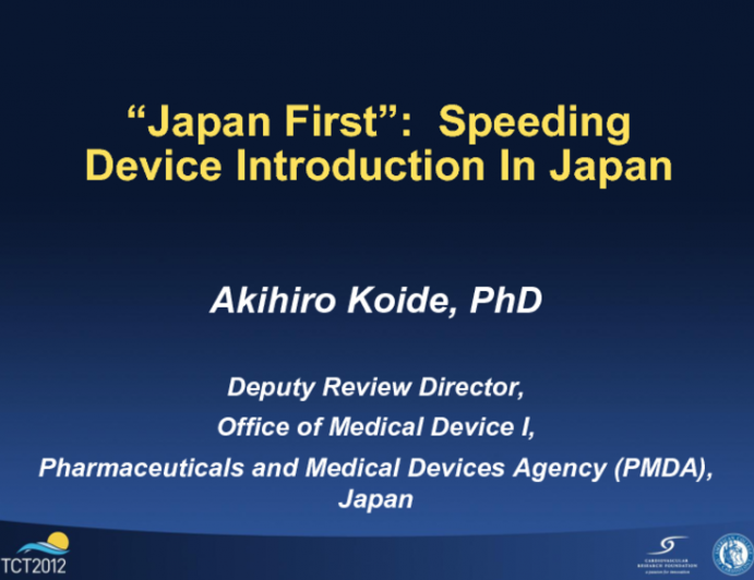 "Japan First:" Speeding Device Introduction in Japan