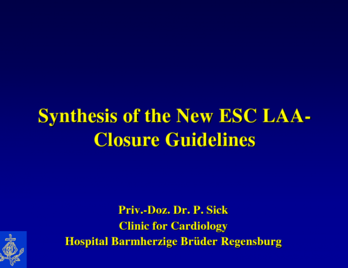 Synthesis of the New ESC LAA Closure Guidelines