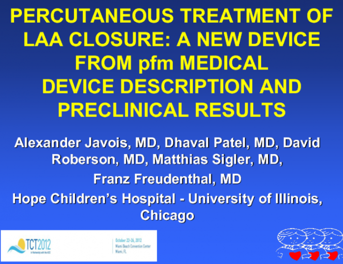 PFM Medical: Device Description and Preclinical Results