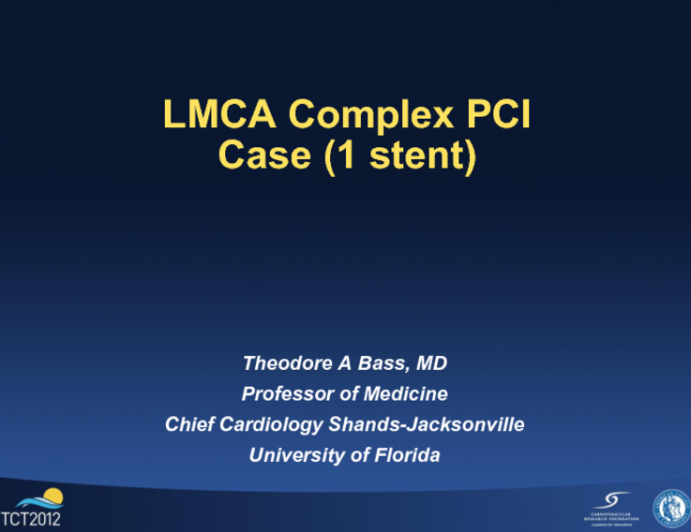 Medina 1,1,1 of the Distal Left Main Treated with One Stent