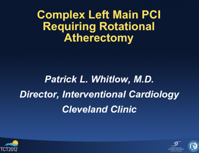 Complex Left Main PCI Requiring Rotational Atherectomy