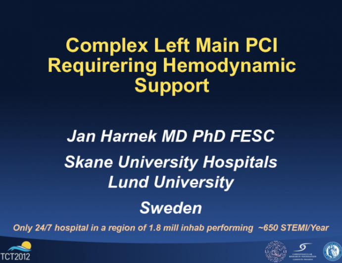 Complex Left Main PCI Requiring Hemodynamic Support