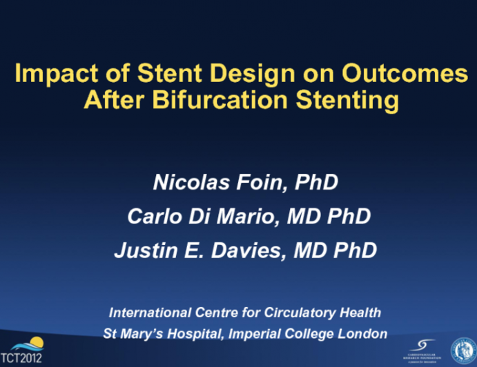 Impact of Stent Design on Outcomes After Bifurcation Stenting