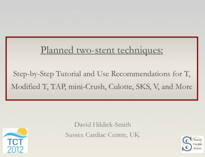 Planned Two-Stent Techniques: Step-by-Step Tutorial and Use Recommendations for T, Modified T, TAP, Mini-Crush, Culotte, SKS, V, and More