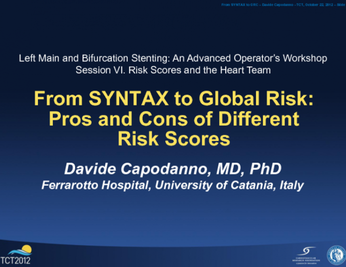 From Syntax to Global Risk: Pros and Cons of Different Risk Scores