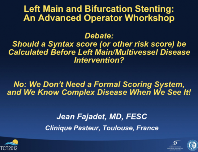 No: We Don't Need a Formal Scoring System, and We Know Complex Disease When We See It!