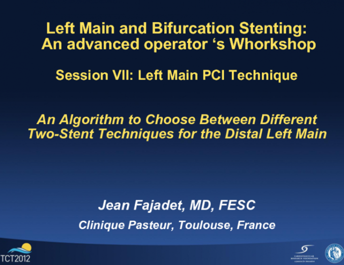 An Algorithm to Choose Between Different Two-Stent Techniques for the Distal Left Main