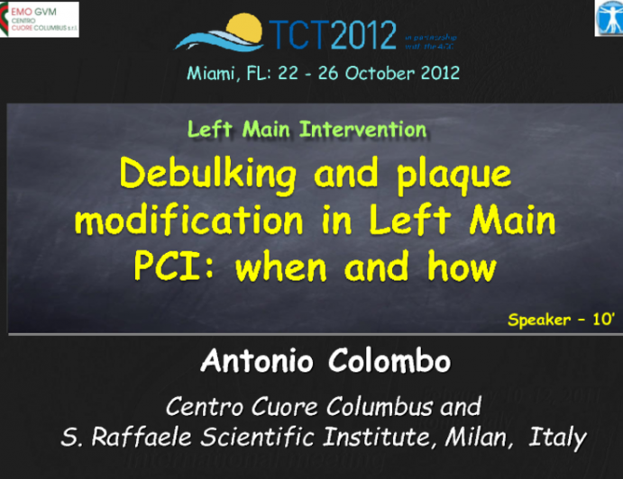 Debulking and Plaque Modification in Left Main PCI: When and How