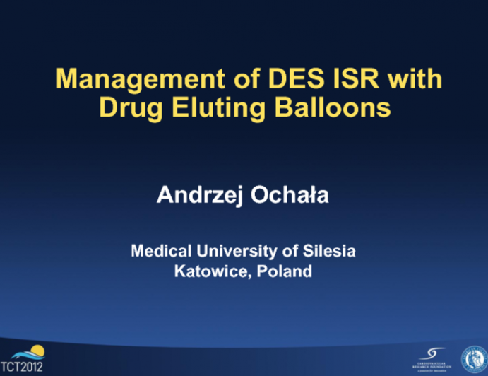 Case 2: Management of DES ISR with Drug Eluting Balloons