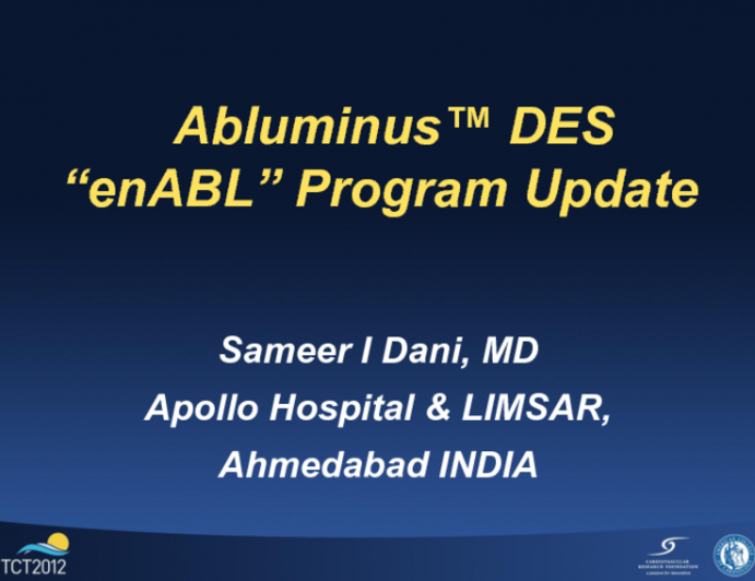 Abluminus (Envision Scientific) Program Update