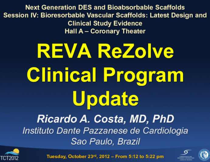 REVA - ReZolve Clinical Program Update