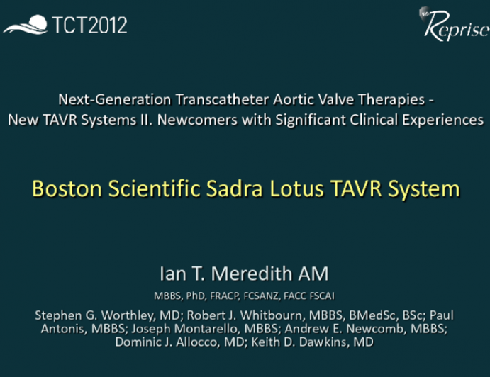 Boston Scientific Sadra Lotus TAVR System