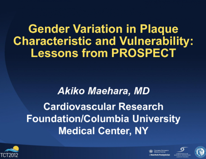 Gender Variation in Plaque Characteristics and Vulnerability: Lessons from PROSPECT