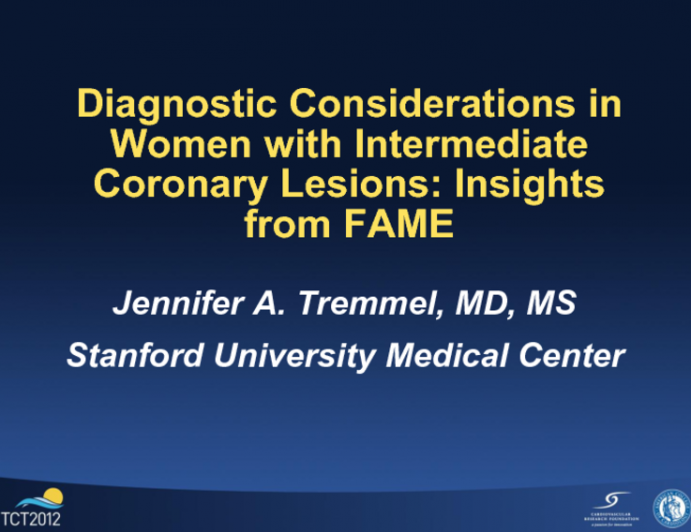 Diagnostic Considerations in Women with Intermediate Coronary Lesions: Insights from FAME
