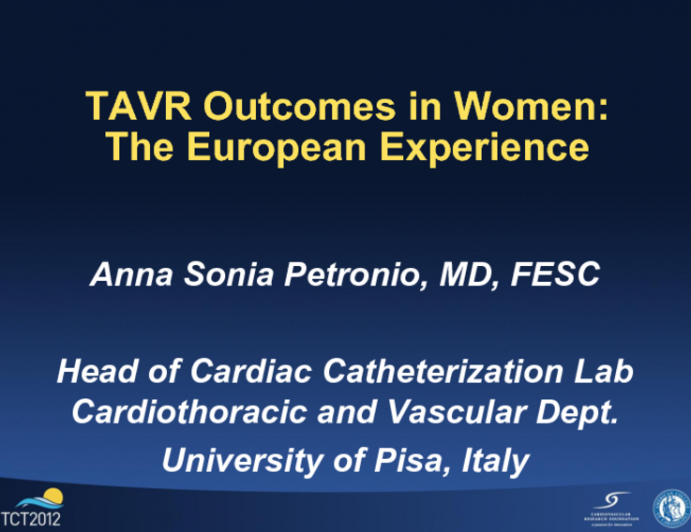 TAVR Outcomes in Women: The European Experience