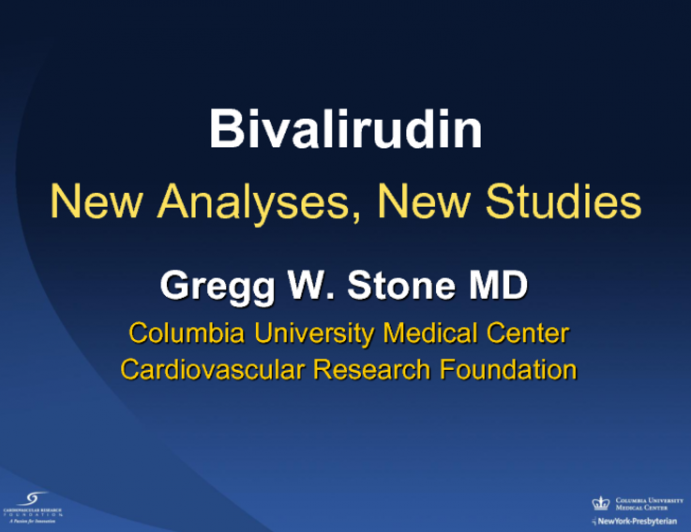 Bivalirudin: New Analyses, New Studies