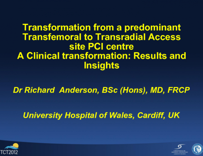 TCT-27. Transformation from a Predominant Transfemoral to Transradial Access Site for Percutaneous Coronary Intervention (PCI): Insights into an Achievable Revolution within...