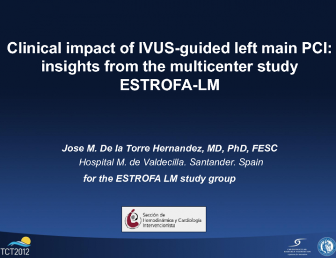 TCT-65. Clinical Impact of IVUS-guided Left Main PCI: Insights from the Multicenter Study ESTROFA-LM