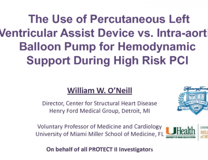 TCT-68. The Use of Percutaneous Left Ventricular Assist Device vs. Intra-aortic Balloon Pump for Hemodynamic Support During High Risk PCI