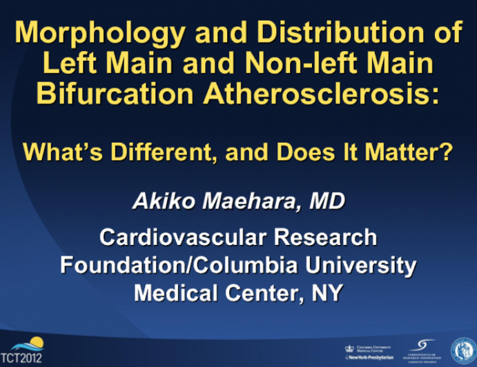 Morphology and Distribution of Left Main and Non-Left Main Bifurcation Atherosclerosis: What's Different, and Does It Matter?