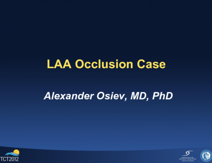Case 3: LAA Occlusion Case