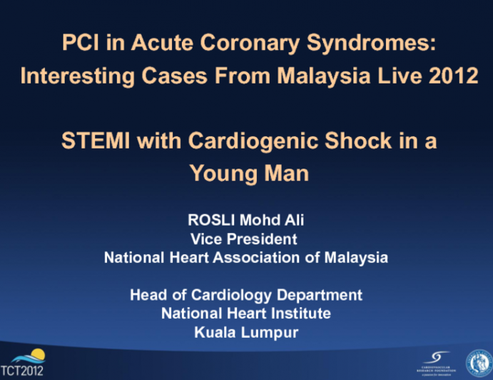 STEMI with Cardiogenic Shock in a Young Man