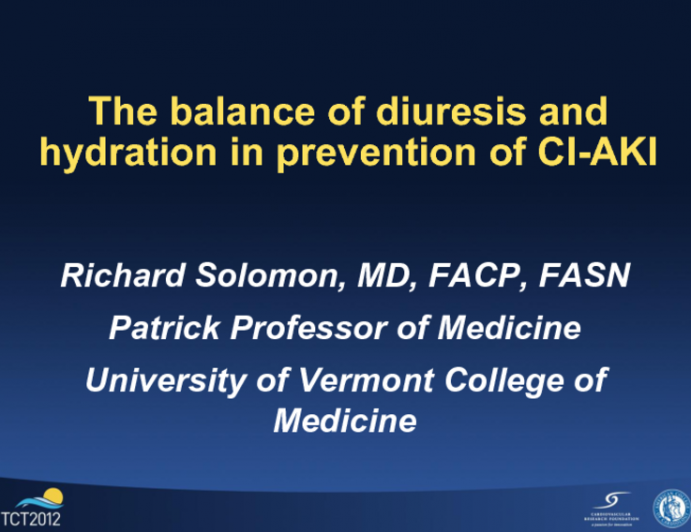 Balancing Diuresis and Hydration to Prevent CI-AKI