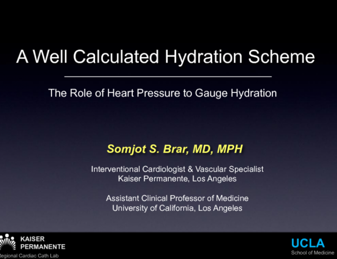 A Well-Calculated Hydration Scheme: The Role of Heart Pressure to Gauge Hydration