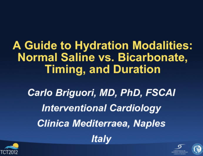 A Guide to Hydration Modalities:  Normal Saline vs. Bicarbonate, Timing, and Duration