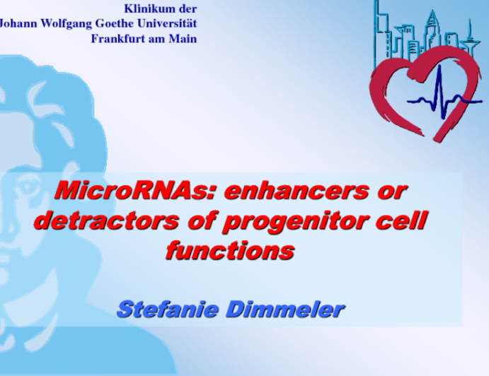 MicroRNAs: Enhancers or Detractors of Progenitor Cell Function?