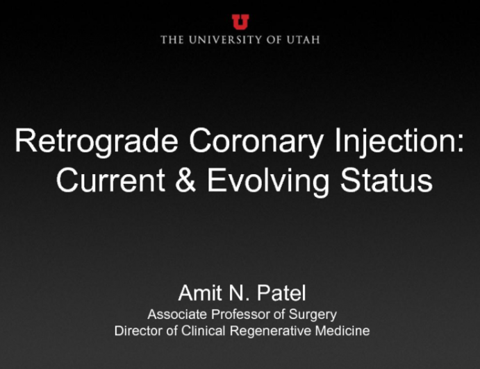 Retrograde Coronary Injection: Current and Evolving Status