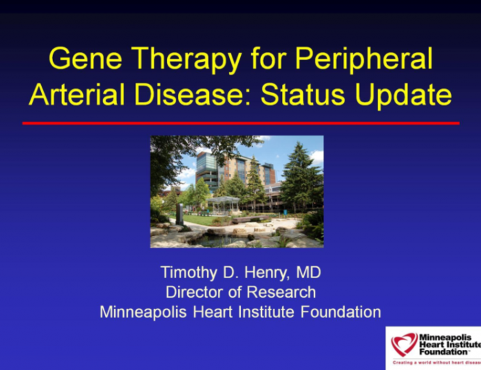 Gene Therapy for Peripheral Arterial Disease: Status Update