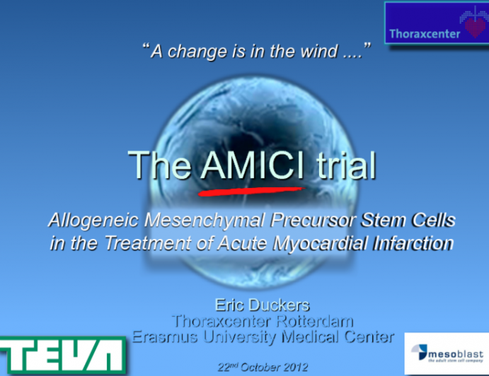 AMICI: Use of Mesenchymal Precursor Cells in the Treatment of STEMI Patients (FIM/IIB Study)