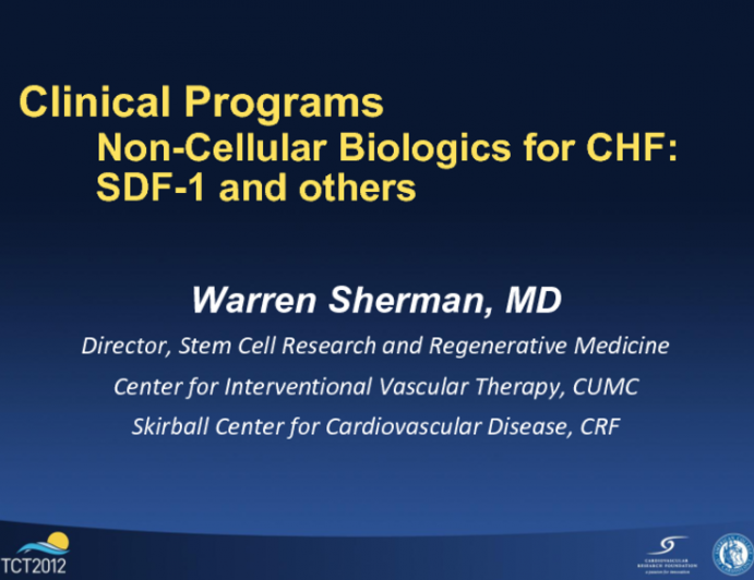 SDF-1: Circumventing the Application of Cell Products in Heart Failure