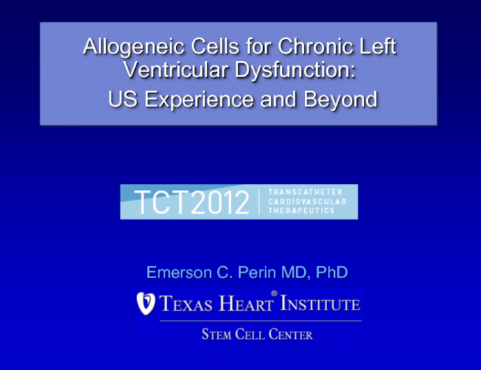 Allogenic Cells for Chronic Left Ventricular Dysfunction: The USA Experience and Beyond