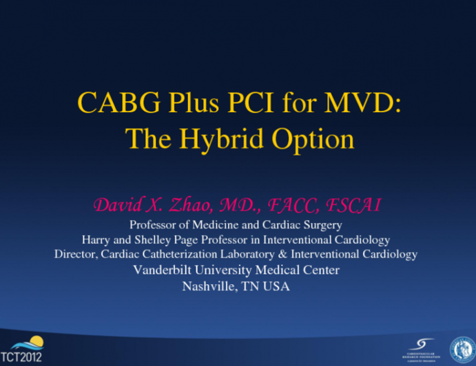 CABG Plus PCI for MVD: The Hybrid Option