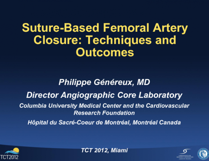 Percutaneous Femoral Artery Closure During TAVR