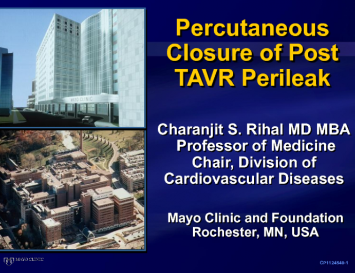 Percutaneous Closure of TAVR Paravalvular Leaks
