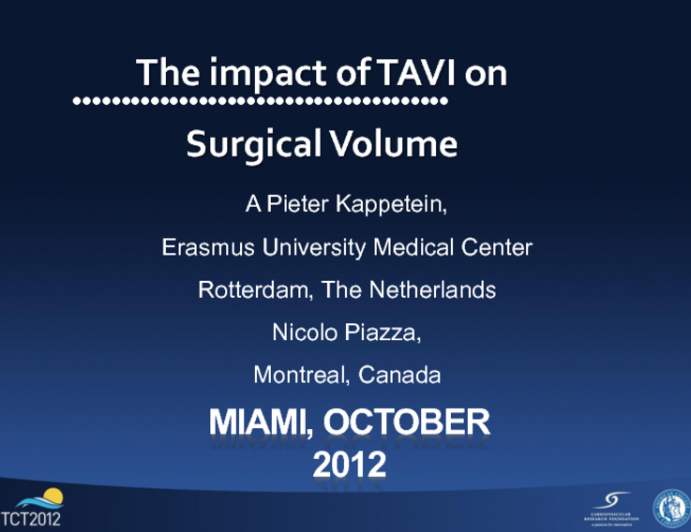 The Impact of a TAVR Program on Surgical Volume