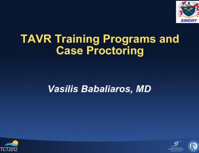 TAVR Training Programs and Case Proctoring