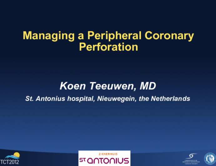 Managing a Peripheral Coronary Perforation