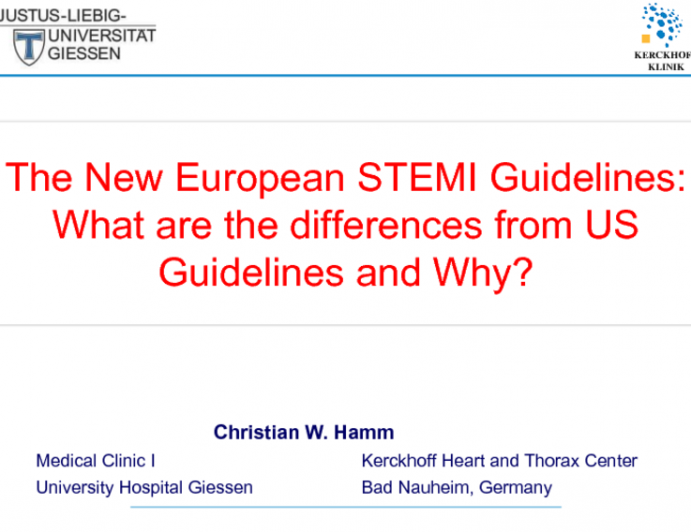 The New European STEMI Guidelines: What Are the Differences from U.S. Guidelines and Why?