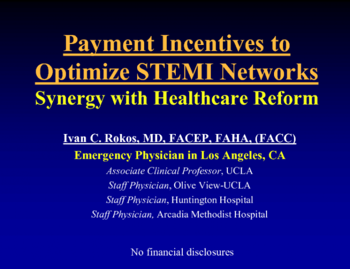 Do We Need Payment Incentives to Optimize STEMI Networks?