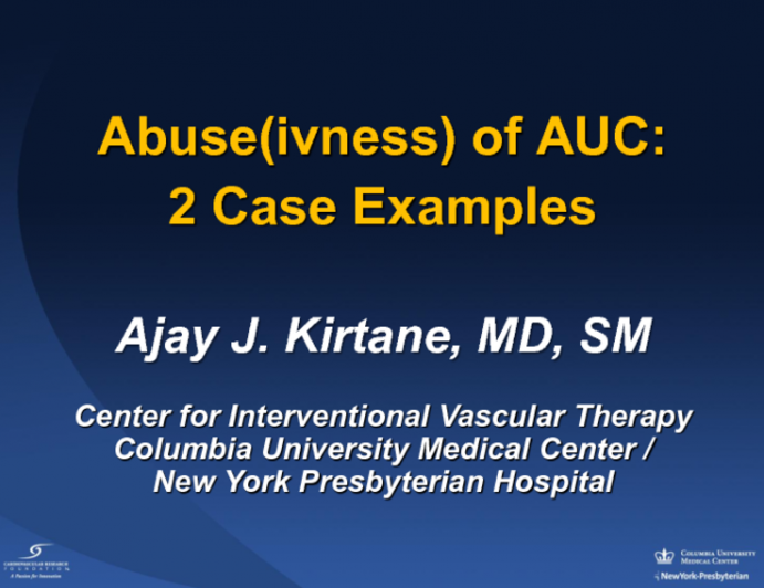 Case Presentation 2: Example of Abuse of AUC