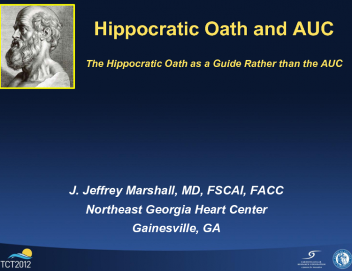 The Hippocratic Oath as a Guide Rather than the AUC