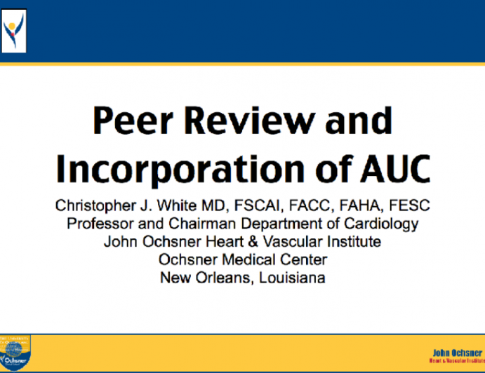 Peer Review and Incorporation of AUC