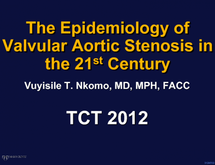 The Epidemiology of Valvular Aortic Stenosis in the 21st Century