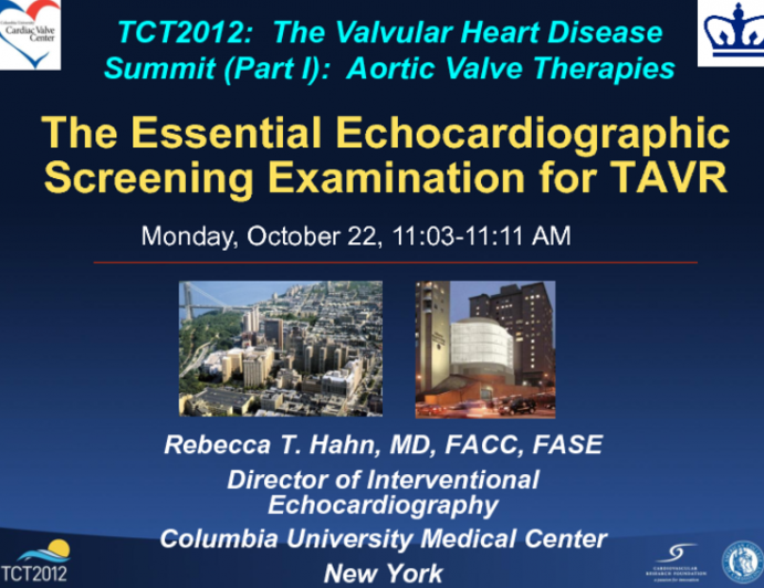 The Essential Echocardiographic Screening Examination for TAVR (Including Annulus Measurements)